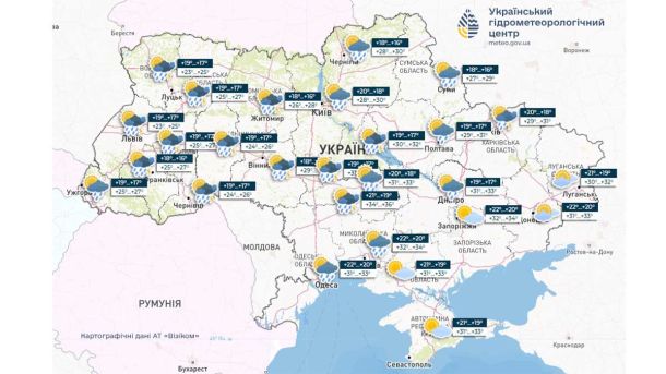 Погода на Київщині 22 липня: спека, грози й поривчастий вітер Погода на Київщині 22 липня: спека, грози й поривчастий вітер