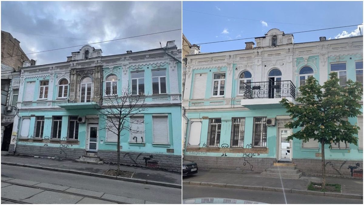 У Києві відновили фасад будинку Казарновської на Подолі: з балкона вперше зняли скління У Києві відновили фасад будинку Казарновської на Подолі: з балкона вперше зняли скління