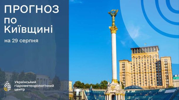 Прогноз погоди на 29 серпня: сонячний і теплий день у Києві та області Прогноз погоди на 29 серпня: сонячний і теплий день у Києві та області