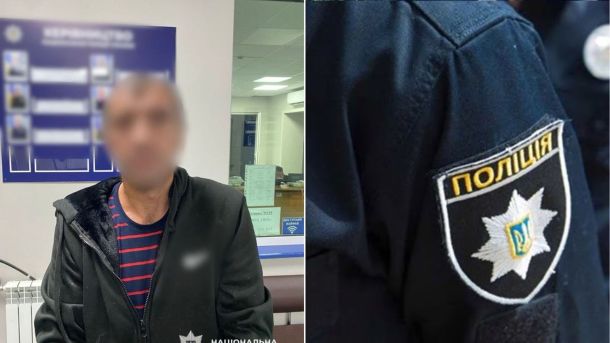 Печерськ: прорив труби паралізував рух на вулицях Німанській та Бойчука Затримана особа в поліцейському відділенні поруч із поліцейським у формі