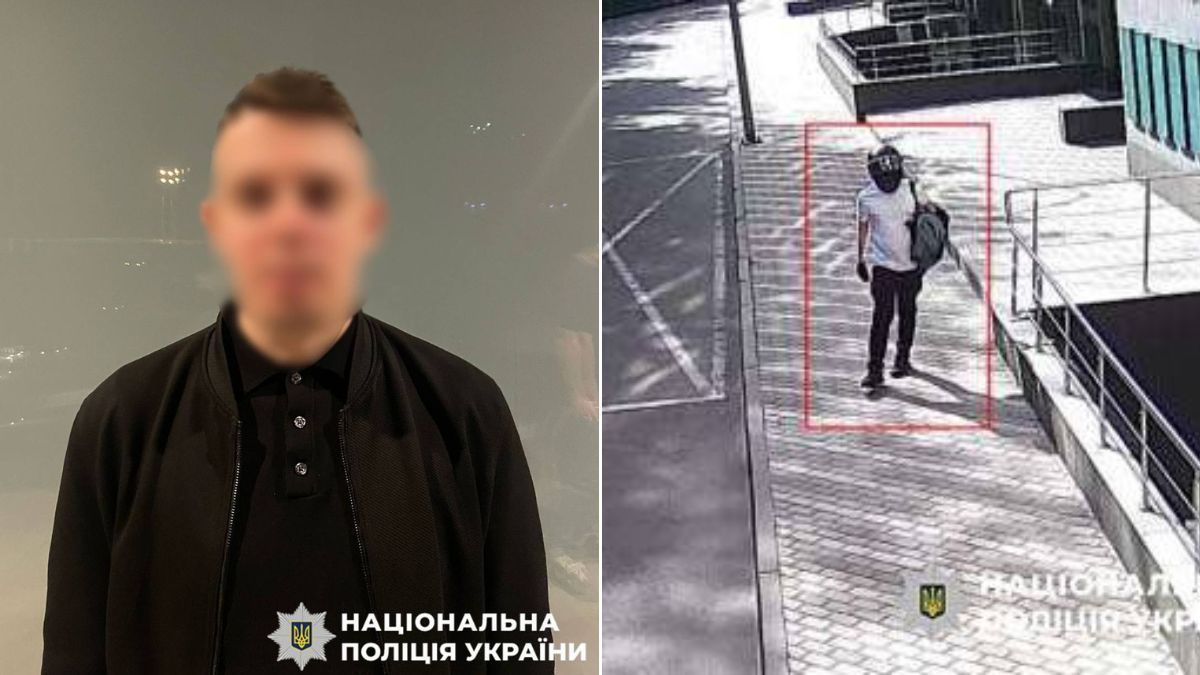 У Києві судитимуть чоловіка за жорстокий напад на 21-річну дівчину в під’їзді Розмите обличчя чоловіка в чорному одязі, поруч кадр із камери спостереження