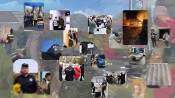 Газ в обличчя 66-річного пенсіонера у вагоні метро: киянин отримав хімічні опіки Колаж кадрів із відео поліції Київщини про підсумки тижня: затримання, пожежа, потяг і зустріч із ветеранами