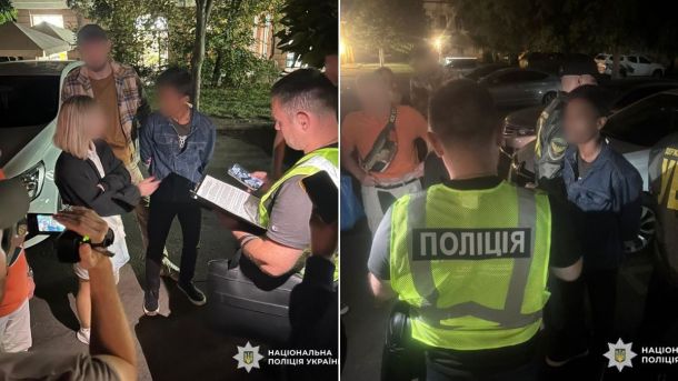 21 потяг курсує через Фастів: повний список через ситуацію під Коростенем Поліцейські у світловідбивних жилетах проводять затримання чоловіка у темному одязі на вулиці вночі