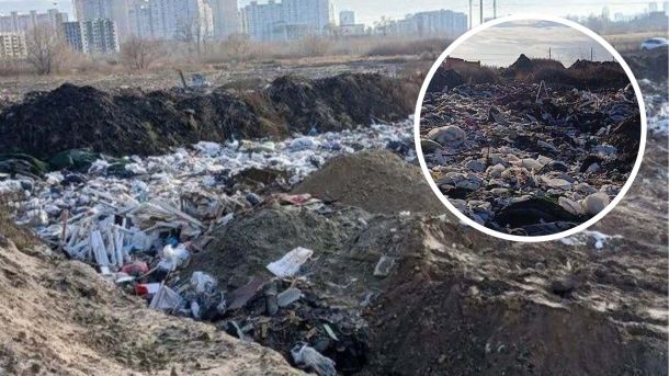 Біля метро «Видубичі» пограбували чоловіка: двох нападників затримали, їм загрожує до 10 років Велике звалище відходів