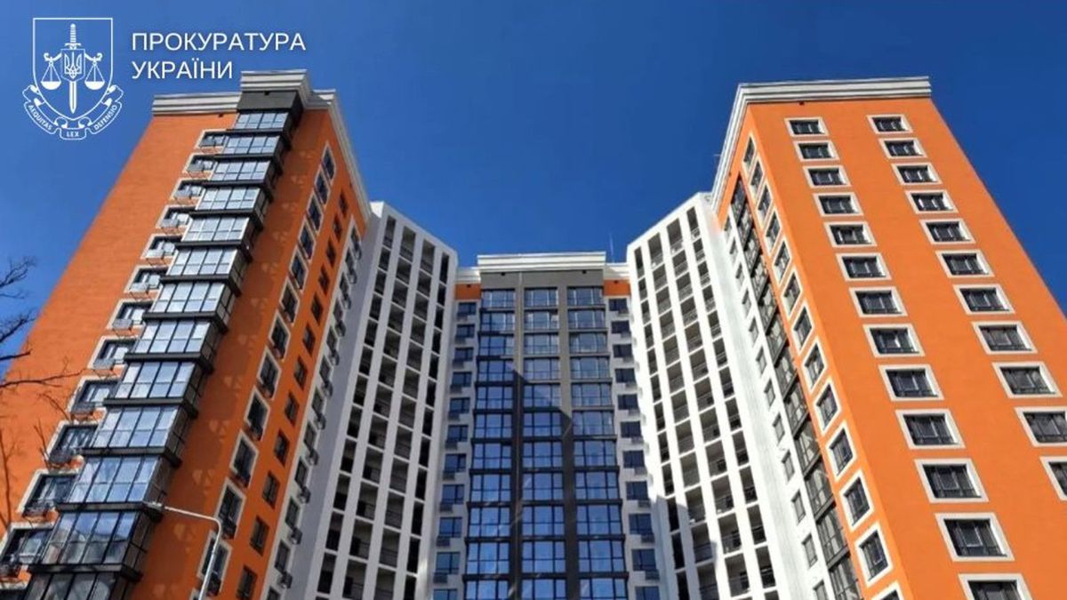 Святошинський район: забудовник заборгував місту 13 млн гривень Багатоповерховий будинок і помаранчево білих тонах