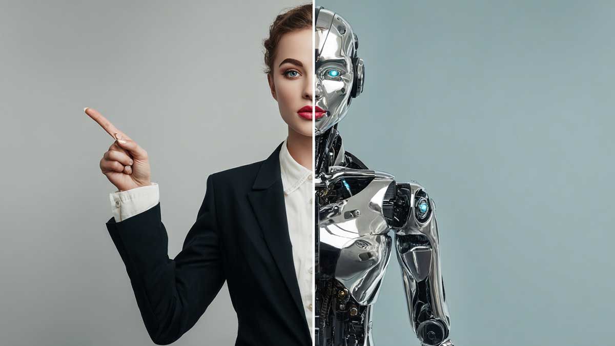 Як штучний інтелект навчився брехати та шантажувати: шокуючі результати тестів від Anthropic напів-робот напів-жінка