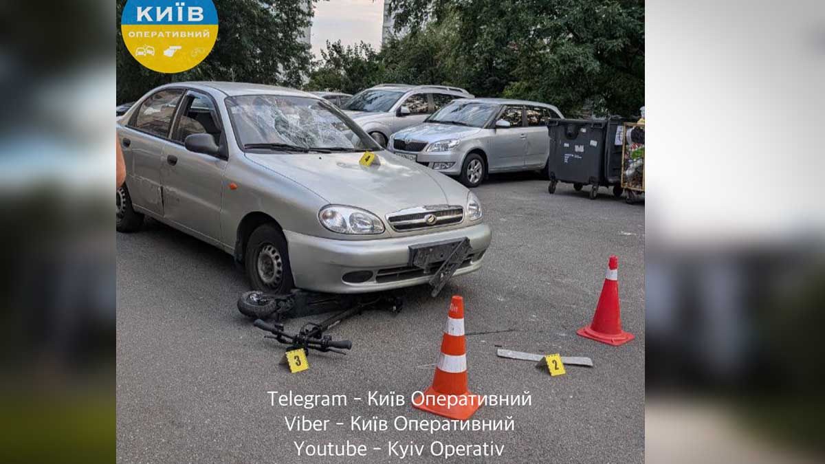 У Дніпровському районі водій Daewoo збив самокатника на Райдужній: потерпілий у лікарні У Дніпровському районі водій Daewoo збив самокатника на Райдужній: потерпілий у лікарні