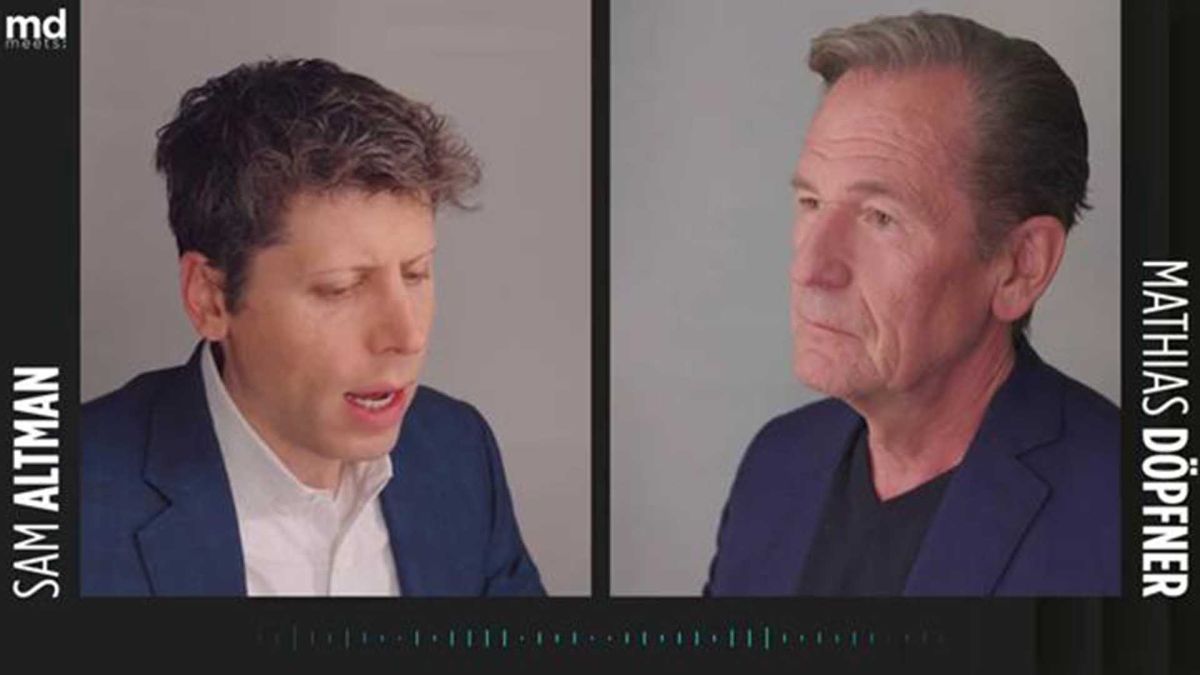 Як ШІ змінить війну цього десятиліття: CEO OpenAI про кібератаки та нову зброю Сем Альтман і Маттіас Дьопфнер