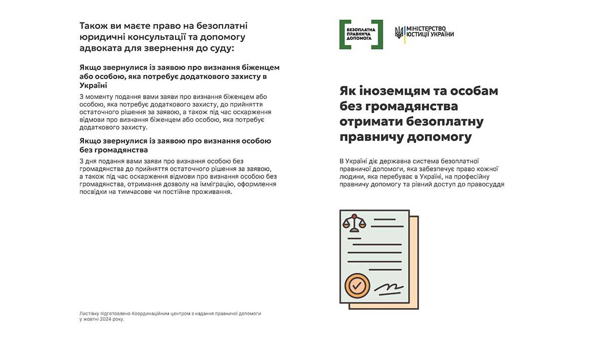 Як іноземцям та особам без громадянства отримати безоплатну правничу допомогу в Україні Як іноземцям та особам без громадянства отримати безоплатну правничу допомогу в Україні