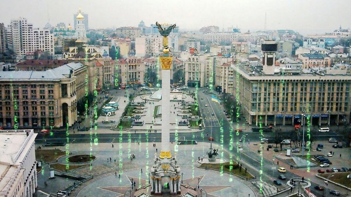 Київ запускає власний Портал даних із 76 наборами відкритої інформації Майдан Незалежності у Києві з накладкою цифрових даних — символ цифровізації міста