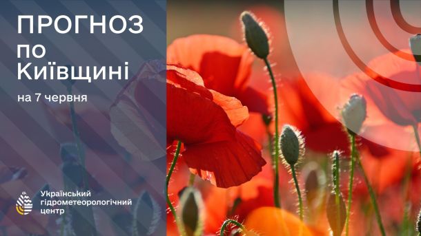 Погода на 7 червня: Київ та область накриють дощі й грози, до +33°C Погода на 7 червня: Київ та область накриють дощі й грози, до +33°C