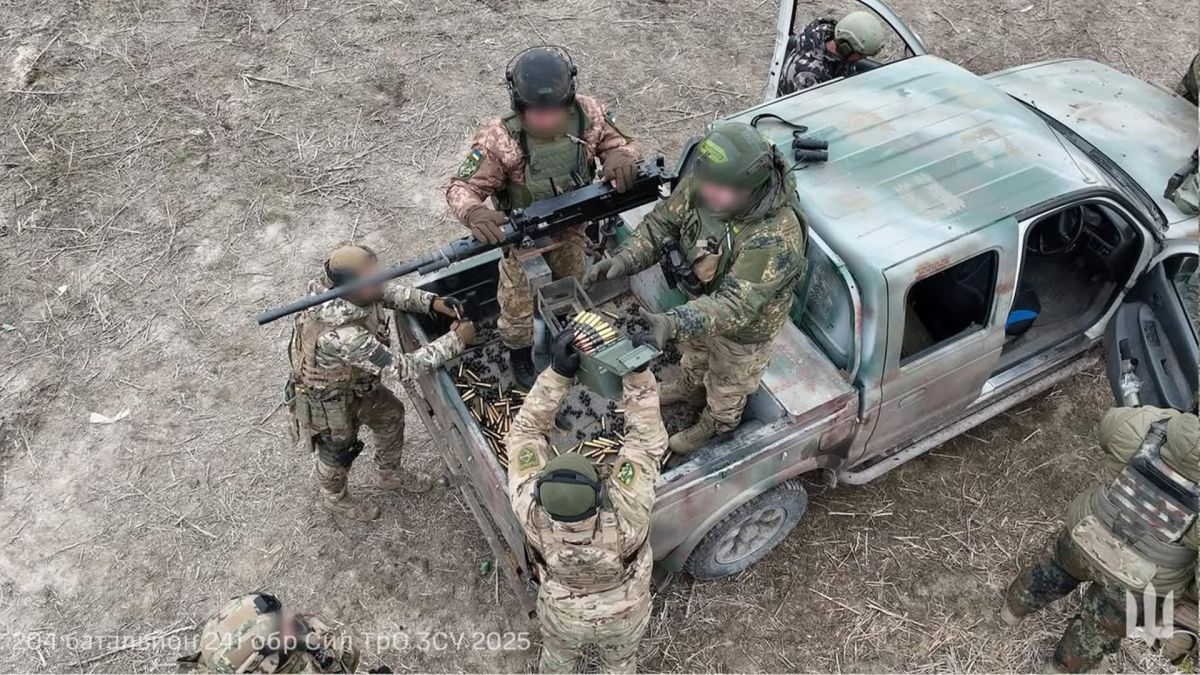 Бійці 204 батальйону ТрО тренуються з Browning M2: підготовка триває Бійці ТрО з кулеметом Browning M2