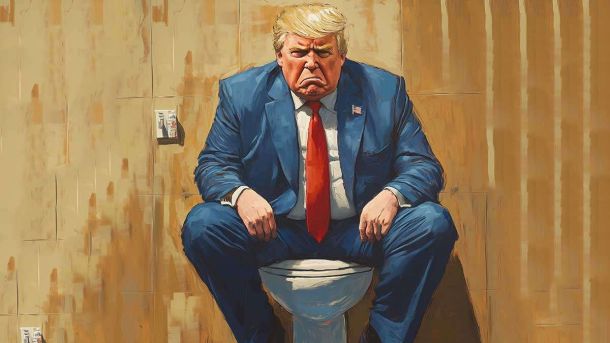 Трамп запевняє — «ніхто мною не маніпулює» в переговорах щодо України чоловік на унітазі