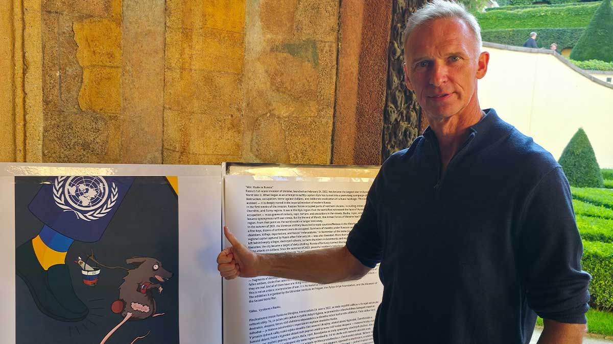 У Празі відкрили виставку про геноцидальну війну Росії проти України Виставка про геноцидальну війну Росії