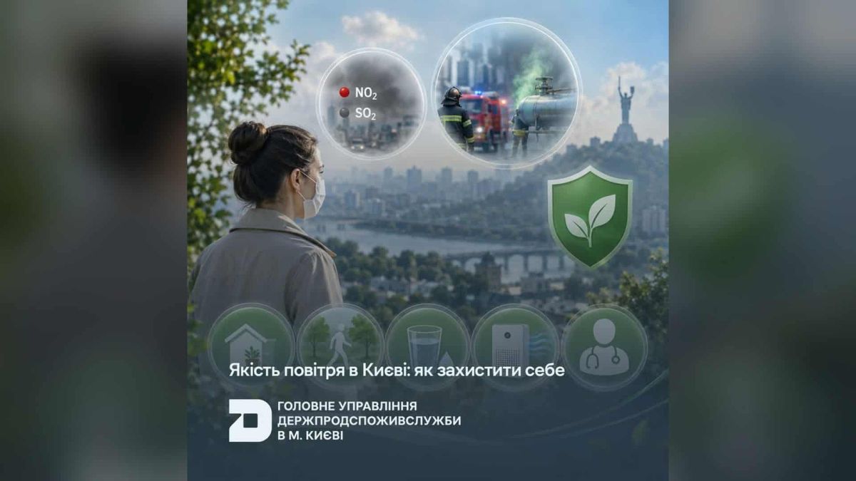 NO₂ і SO₂ перевищили норму в Києві 5 серпня: що робити Інфографіка Держпродспоживслужби про перевищення норм NO2 та SO2 у повітрі Києва і поради, як убезпечити себе