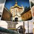 Головні новини Києва | Kyiv.News Колаж: реставрація Троїцької надбрамної церкви Лаври — позолочені бані, розписи фасадів і реставратори на риштуванні