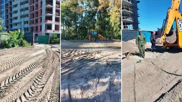 Поліція Києва розслідує вирубку дерев і незаконне будівництво біля Русанівської протоки Поліція Києва розслідує вирубку дерев і незаконне будівництво біля Русанівської протоки