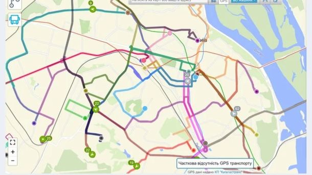 У «Київ мілітарі хаб» відкрили вакансії для ветеранів у сфері цифрових мереж Скриншот із сайту Easy Way з маршрутами транспорту в Києві