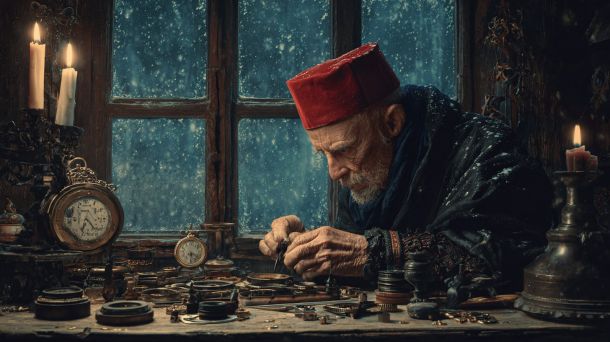 72-річний майстер із Стамбула реставрує годинники 58 років — почав у 14 Літній майстер за робочим столом з антикварними годинниками у майстерні в Стамбулі