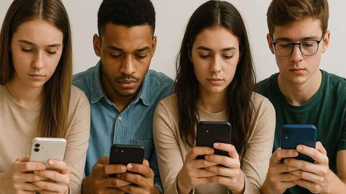 Як мобільні пристрої формують взаємодію покоління Z з брендами a group of people looking at their phones