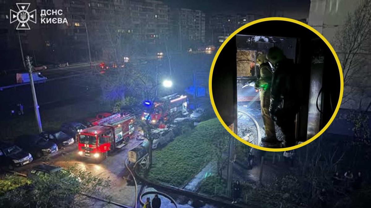 Пожежа на Оболоні: людину врятували з палаючої висотки