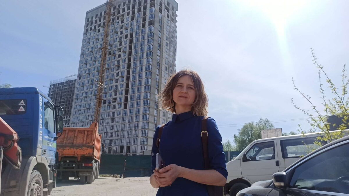 Активістка ГО "Екопарк Осокорки" Наталя Чернишова