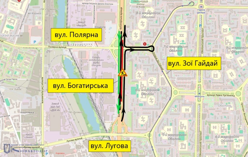 На 20 днів обмежать рух на вулиці Богатирській: де триватиме ремонт і як об’їхати
