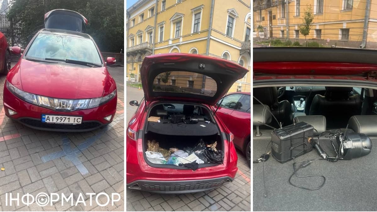 У Києві виявили авто з обладнанням для стеження біля Жовтневого палацу