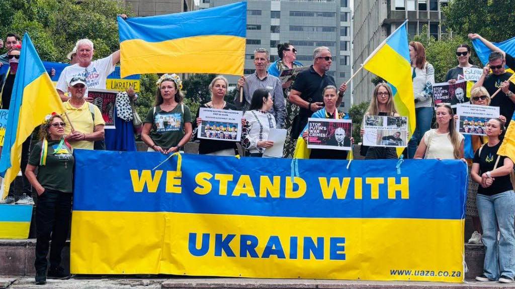 Глобальна акція Stand With Ukraine охопить понад 1000 міст 24 лютого Акції в Південноафриканській республіці (ПАР) на підтримку України