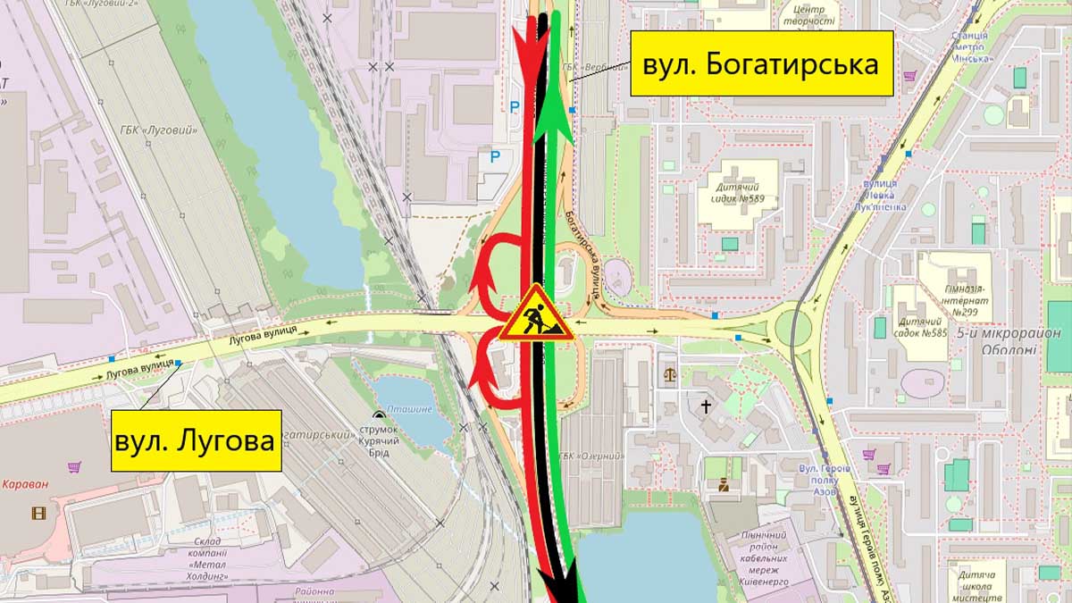 На Богатирській часткове обмеження руху з 15 липня до 15 серпня: ремонт дороги На Богатирській часткове обмеження руху з 15 липня до 15 серпня: ремонт дороги