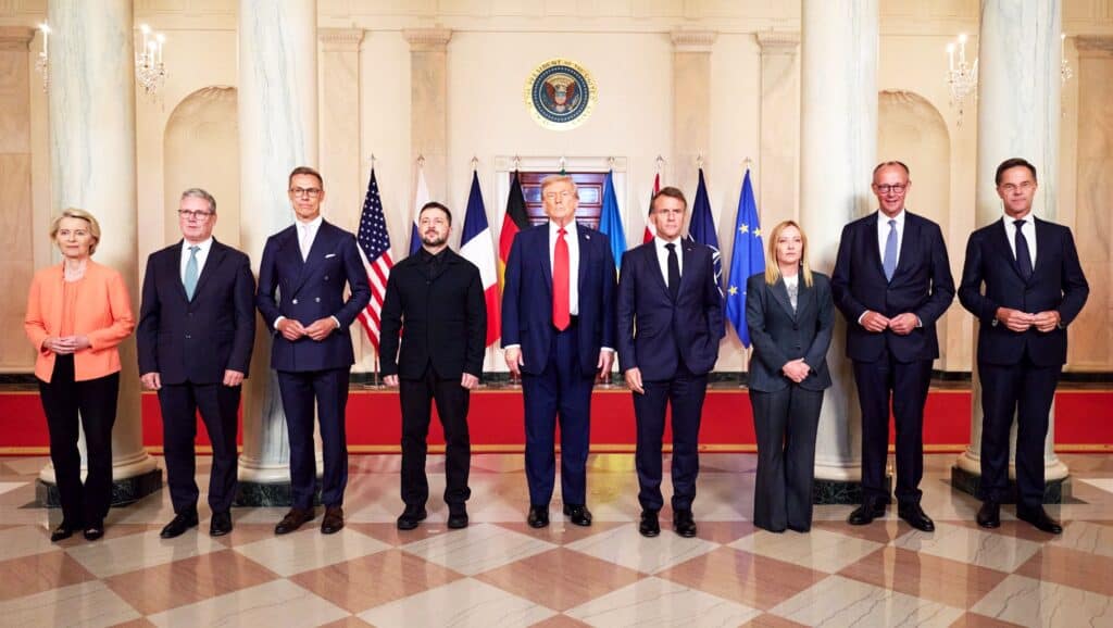 Учасники переговорів у Вашингтоні, 18 серпня 2025 року