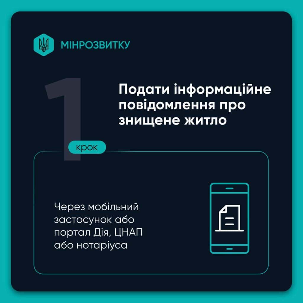 Компенсація за знищене житло в зоні бойових дій: як отримати допомогу через «єВідновлення» Компенсація за знищене житло в зоні бойових дій: як отримати допомогу через «єВідновлення»