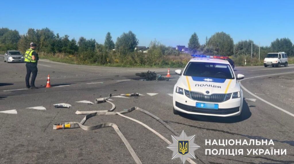 Смертельна ДТП під Борисполем: загинув 59-річний мотоцикліст, мотоцикл загорівся після зіткнення
