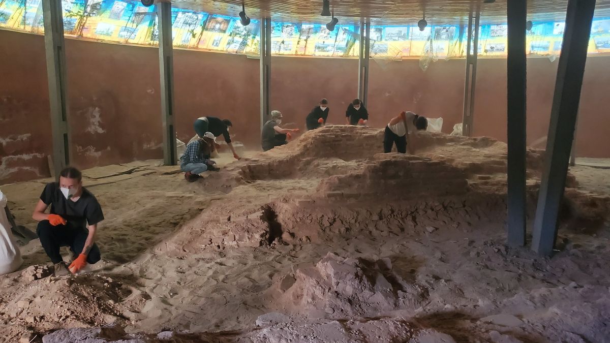 На місці розкопок працюють археологи та студенти