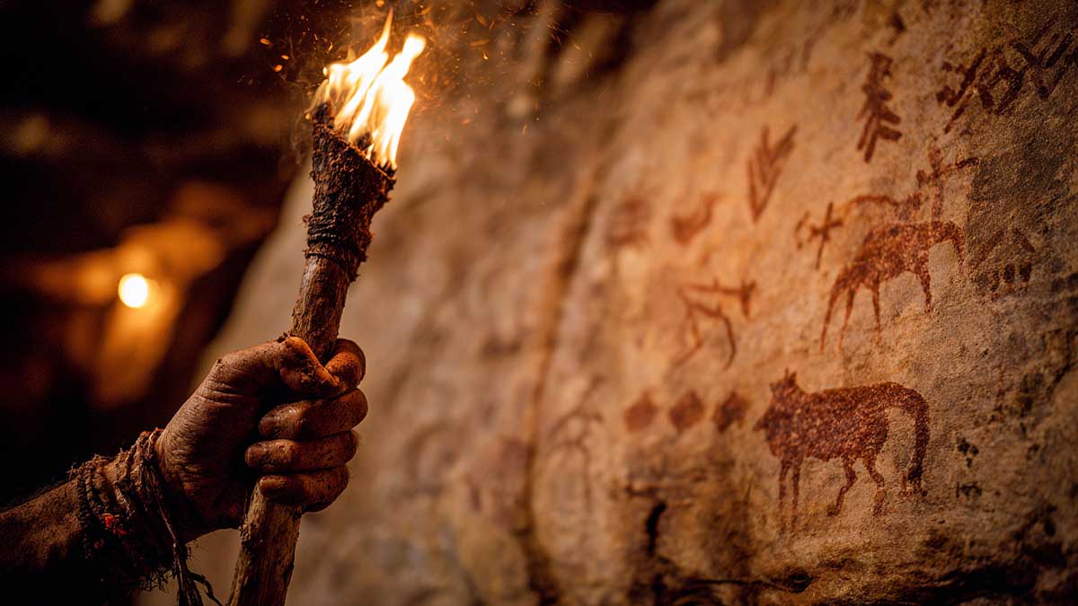 Зображення печери з наскальними малюнками