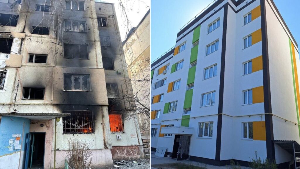 У Макарові завершують капремонт п’ятиповерхівки, пошкодженої під час боїв у 2022 році