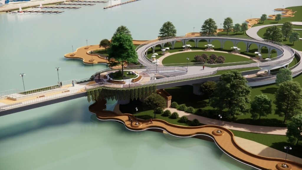 У Києві презентували візуалізацію майбутнього паркового мосту-саду