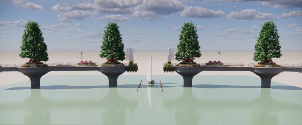 У Києві презентували візуалізацію майбутнього паркового мосту-саду