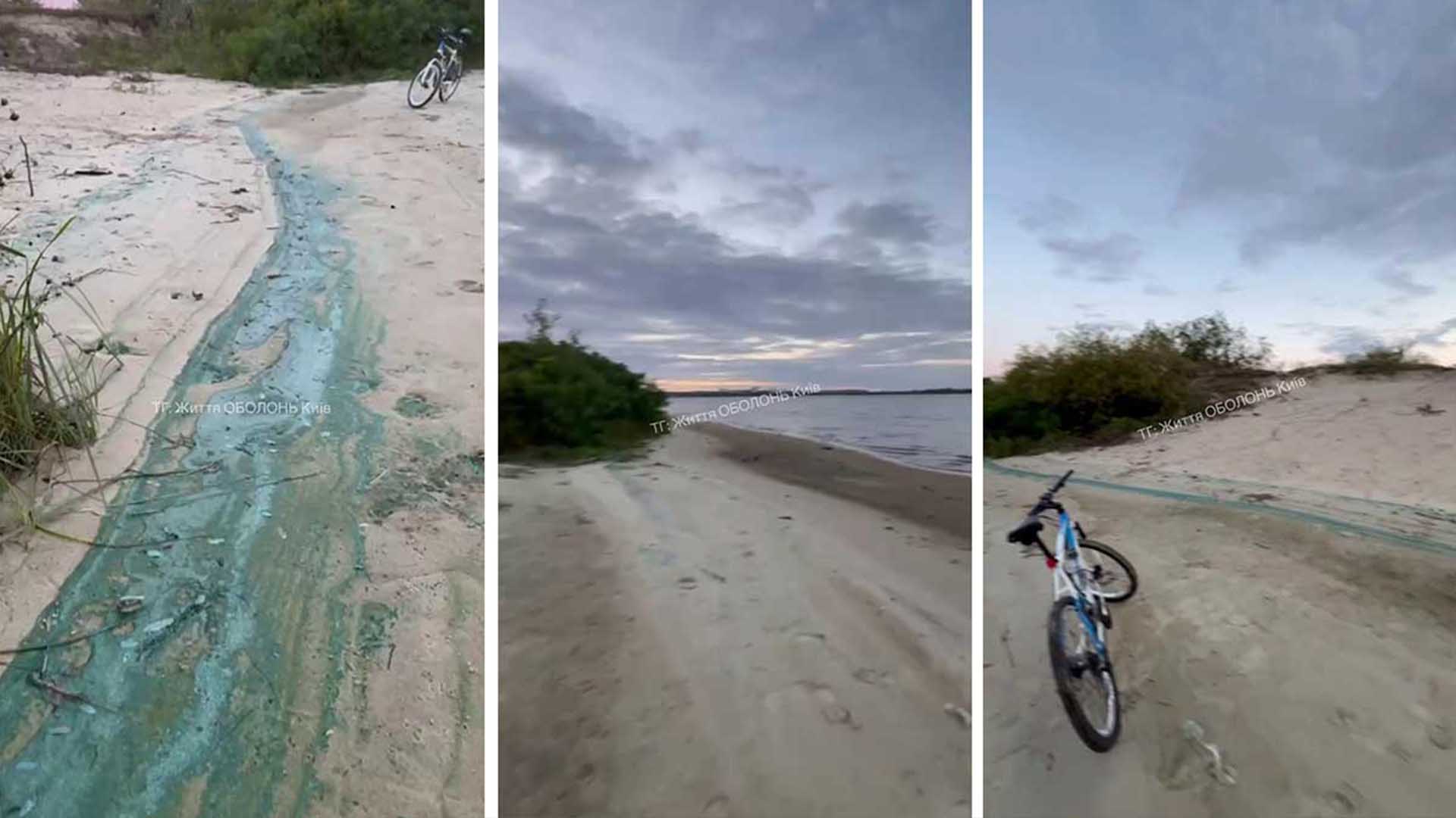 Забруднений берег Дніпра