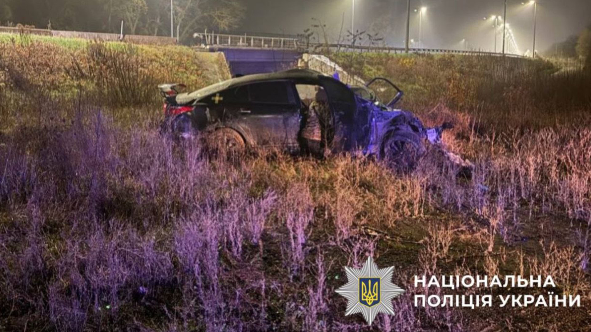 Авто вилетіло в кювет з траси