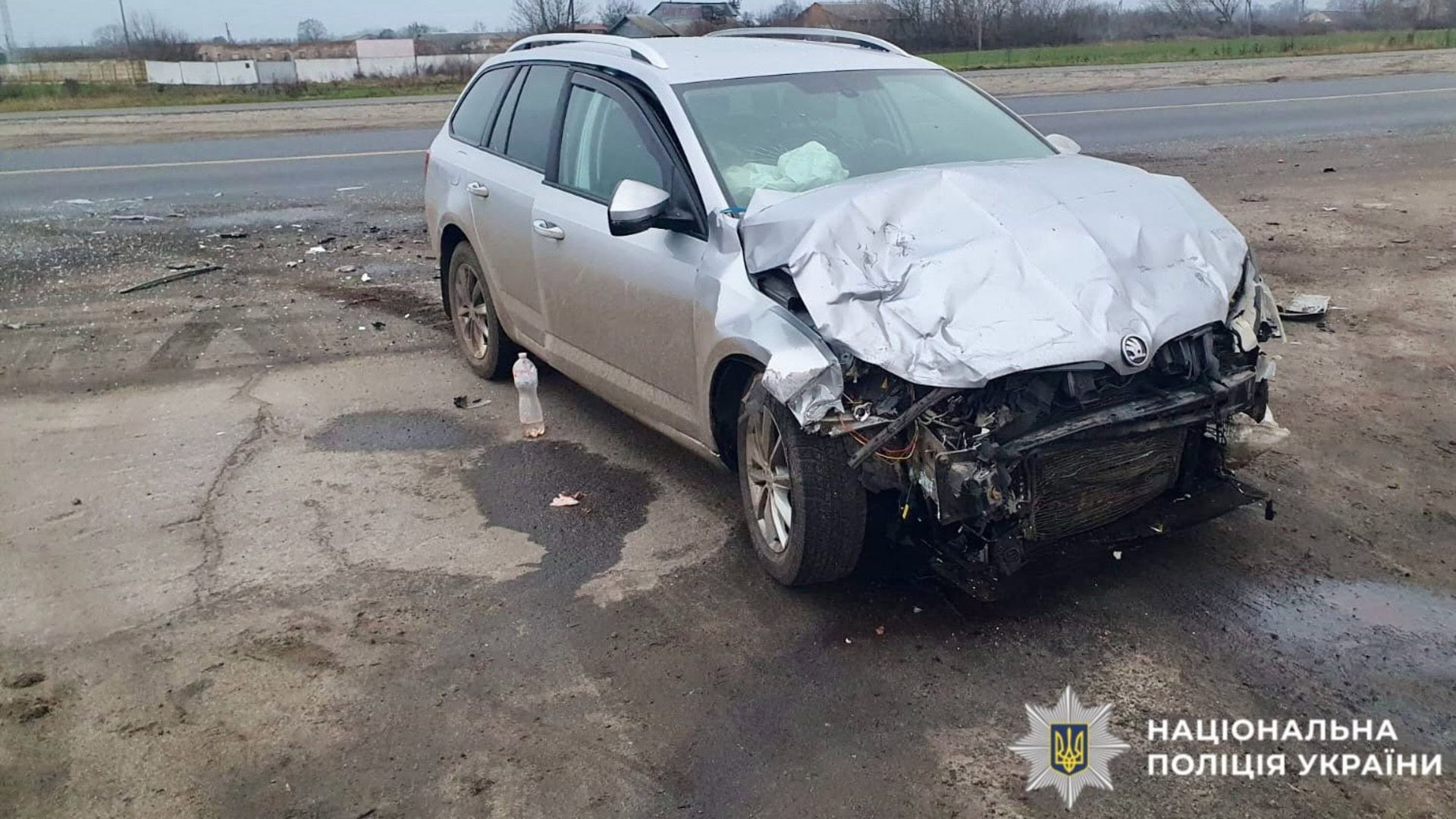 Пошкоджений в ДТП автомобіль Skoda Octavia