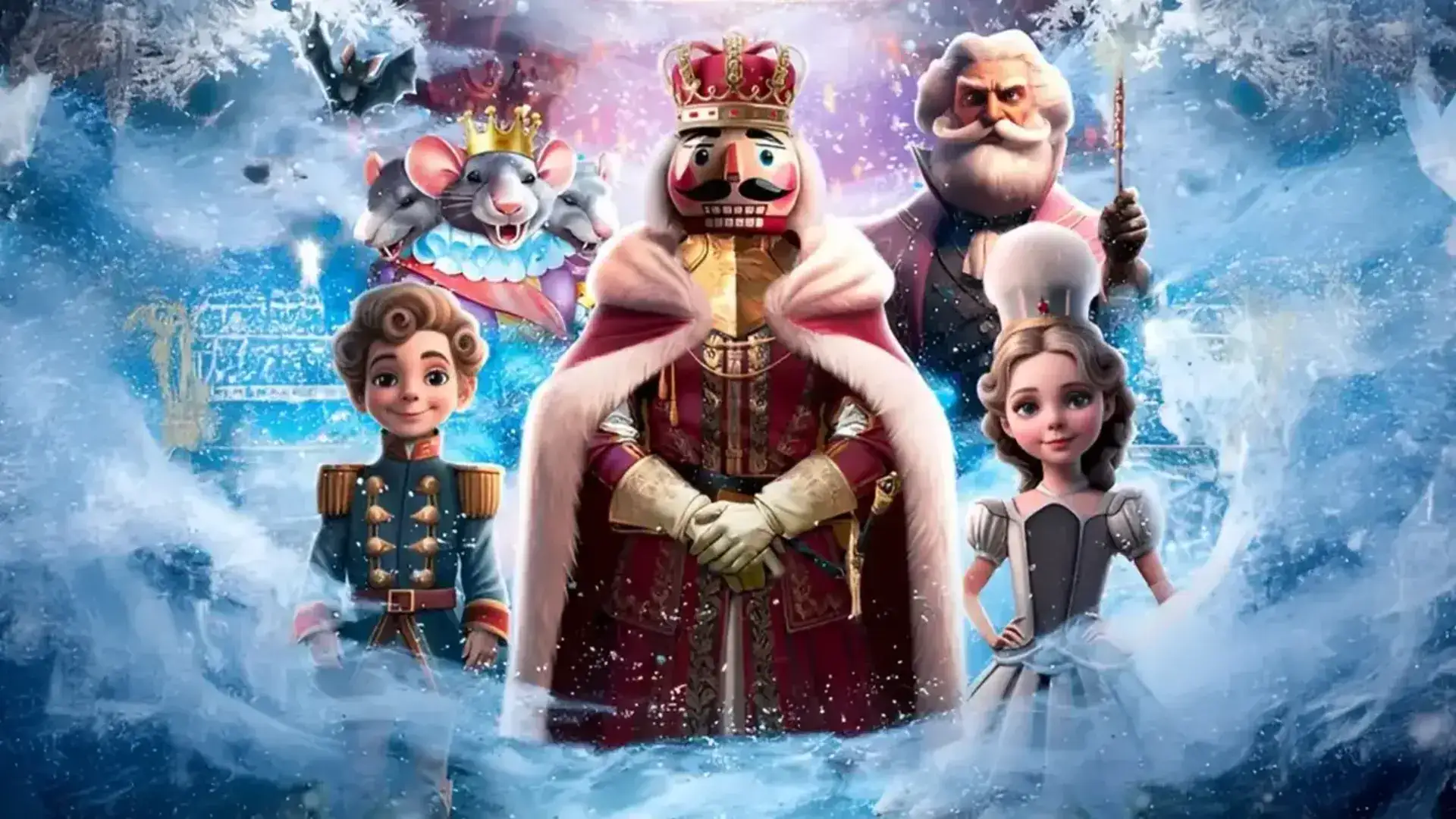 Герої балету «Лускунчик. Різдвяна казка», намальовані на афіші