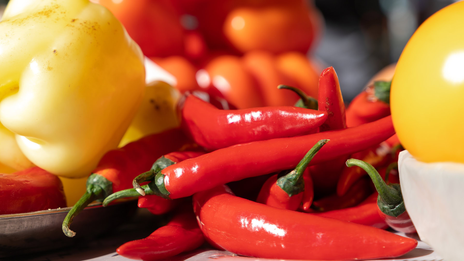 Овочі на прилавку