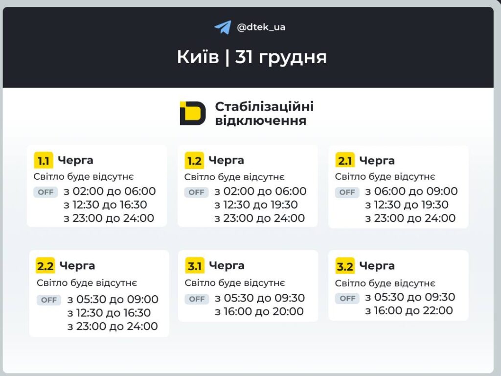 Частина киян зустріне Новий рік без електроенергії — розповідаємо, як підготуватися