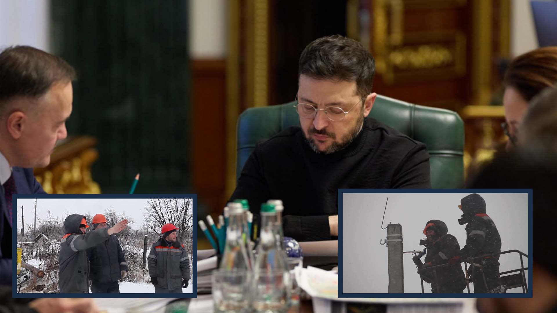 Президент України Володимир Зеленський під час засідання постійного штабу щодо ситуації в енергетиці