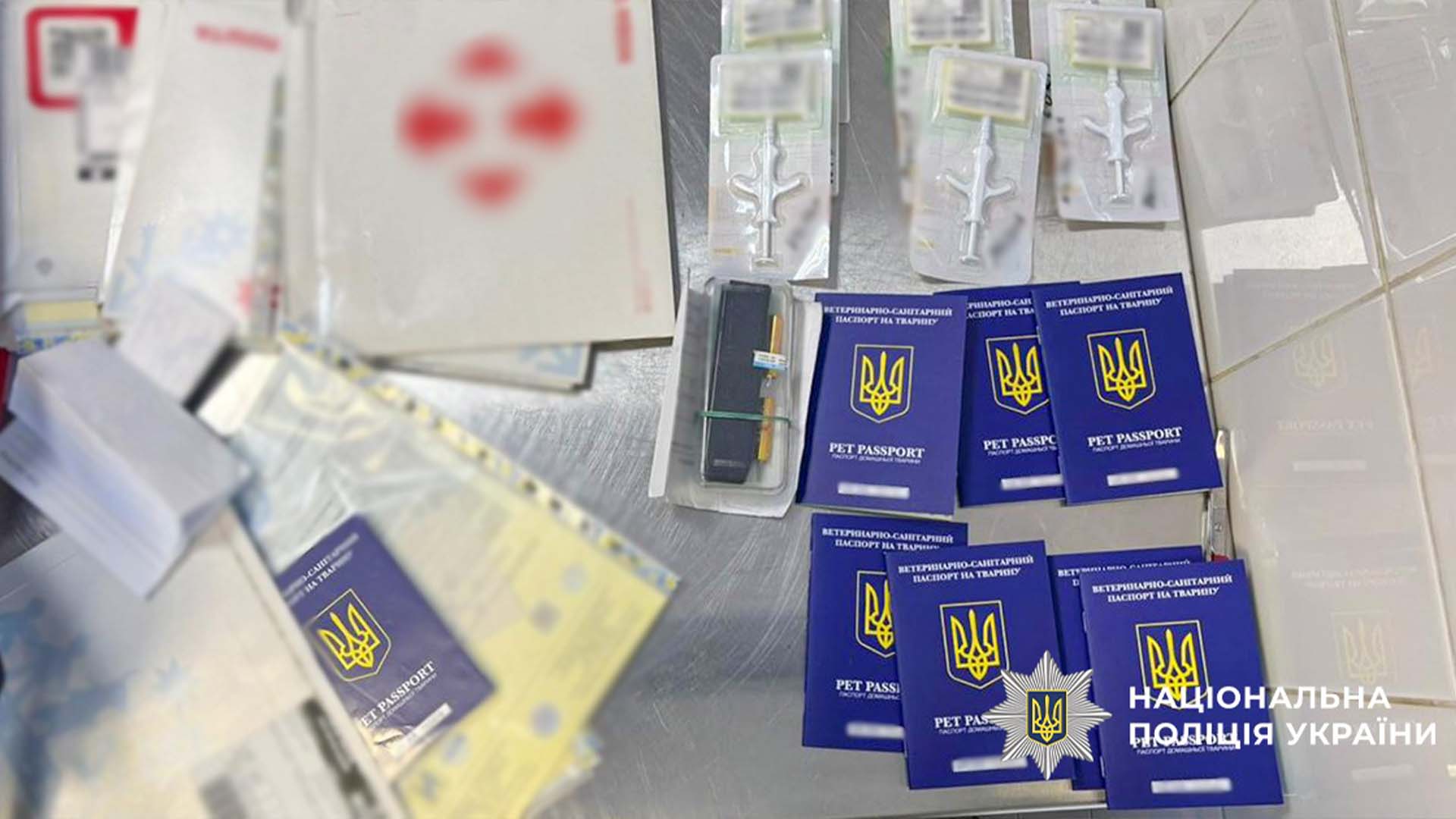 Паспорти та документи розкладені як речові докази НПУ