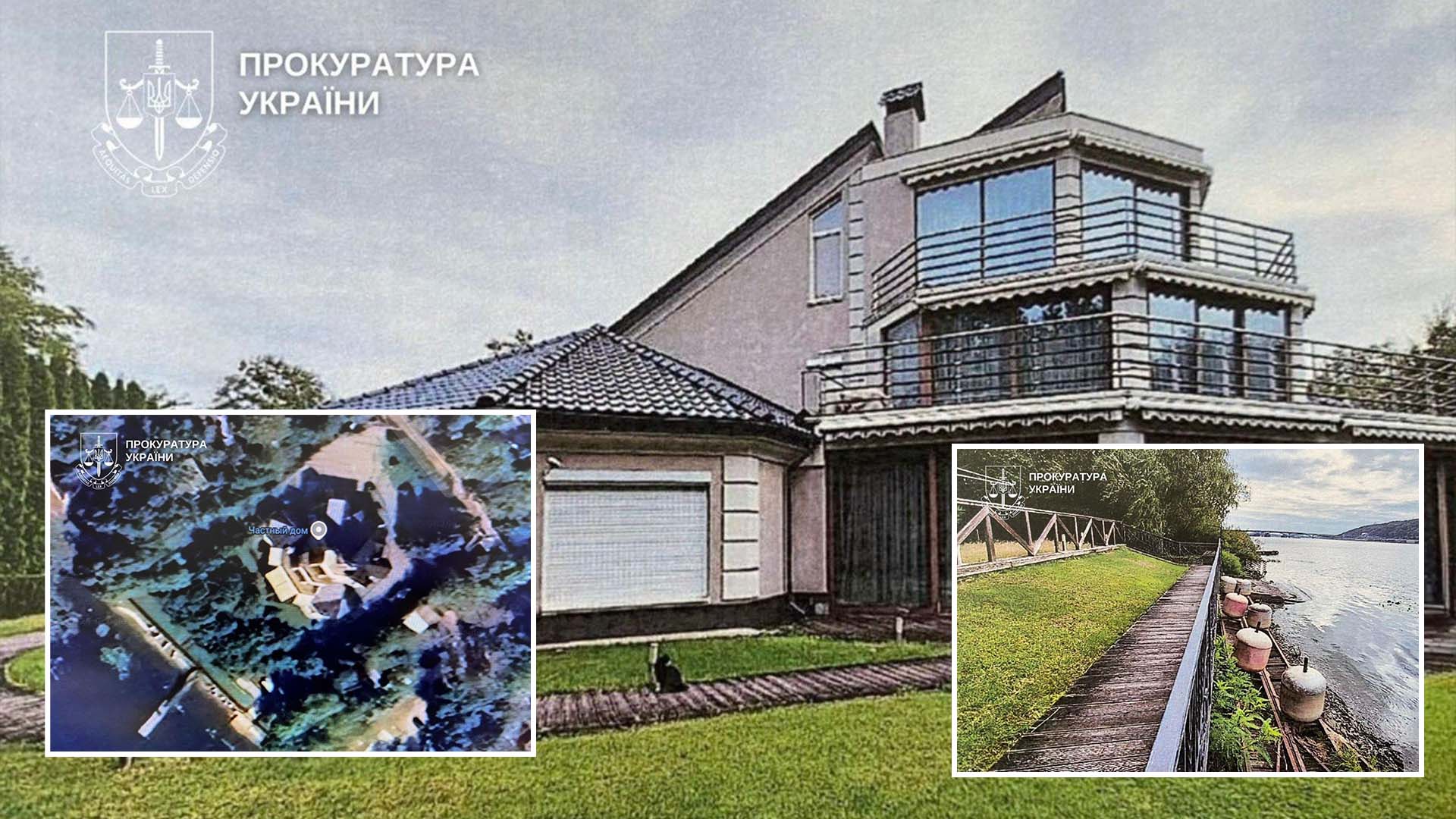 Будинок на березі Дніпра на Трухановому острові (фотоколаж)