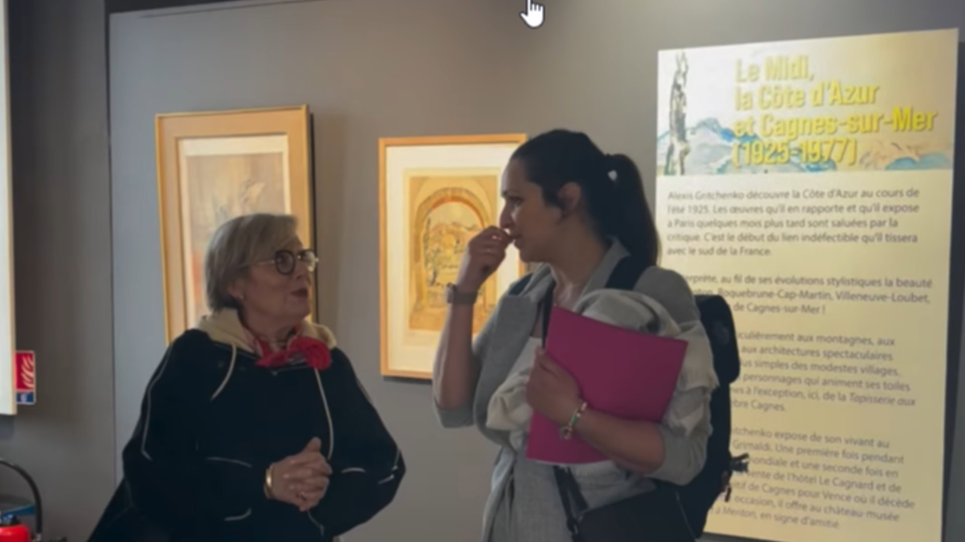 Твори Олекси Грищенка на ретроспективній виставці у замку-музеї Ґрімальді у Кань-сюр-Мер, Франція, 2026