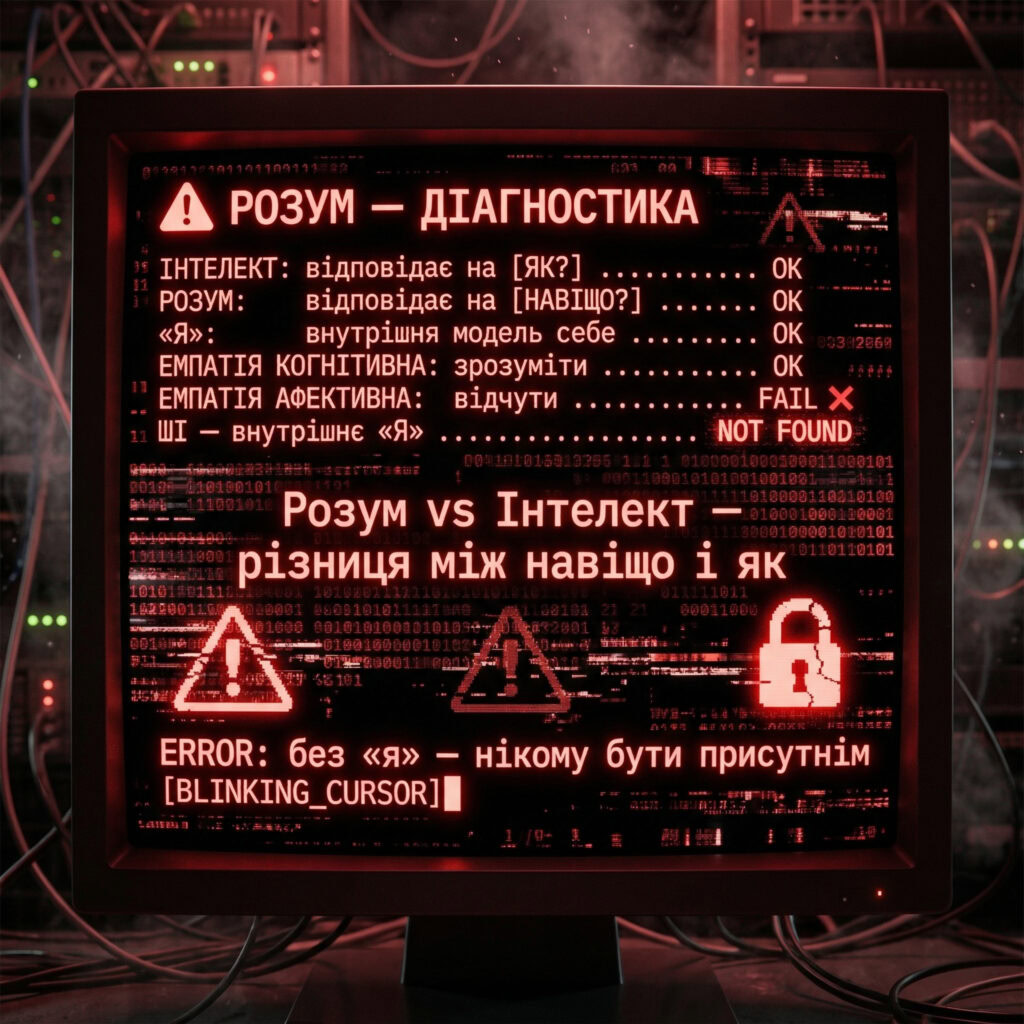 Інтелект — це не розум. Розум — це не свідомість. І ось чому це важливо