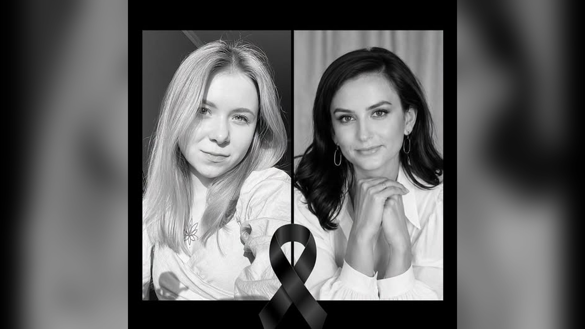 Шмигаль: на відновлення київських ТЕЦ після атаки піде до двох діб Чорно-біле фото двох жінок — Інни Кучер і Катерини Антюфєєвої, працівниць Укренерго, які загинули внаслідок російського обстрілу, зі стрічкою жалоби
